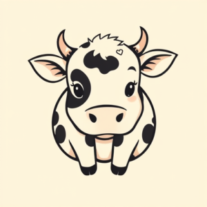 Cute Cow Tattoo