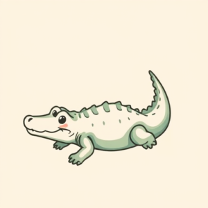 Cute Crocodile Tattoo