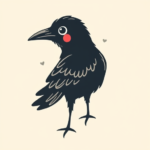 Cute Crow Tattoo