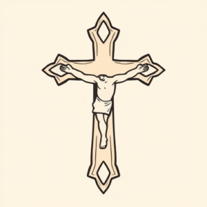 Cute Crucifix Tattoo