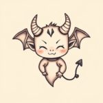 Cute Demon Tattoo