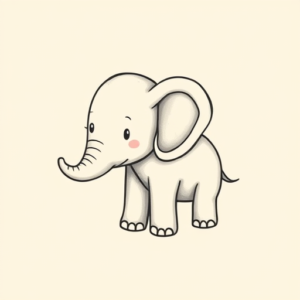 Cute Elephant Tattoo