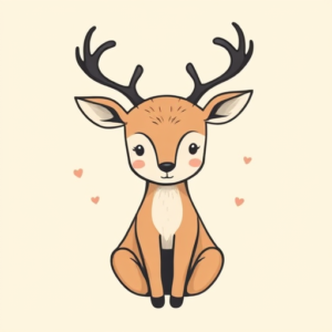 Cute Elk Tattoo