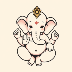 Cute Ganesha Tattoo