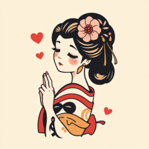 Cute Geisha Tattoo