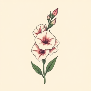 Cute Gladiolus Tattoo