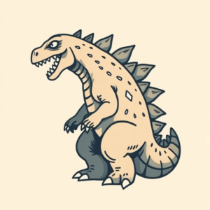 Cute Godzilla Tattoo