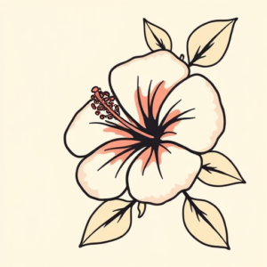 Cute Hibiscus Tattoo