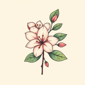 Cute Honeysuckle Tattoo