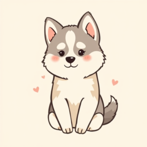 Cute Husky Tattoo