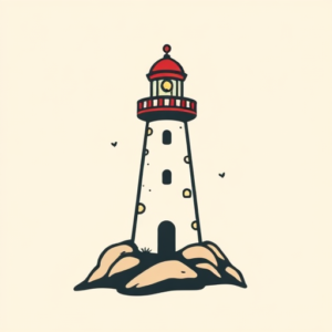 Cute Lighthouse Tattoo
