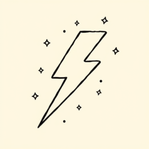 Cute Lightning Tattoo