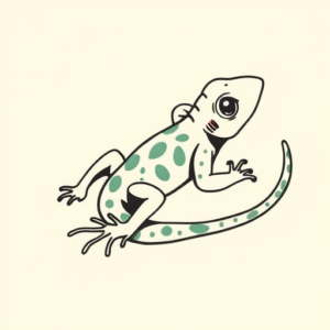 Cute Lizard Tattoo