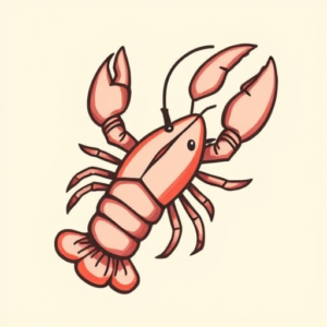 Cute Lobster Tattoo