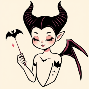 Cute Maleficent Tattoo