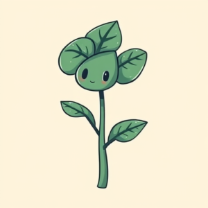 Cute Monstera Tattoo