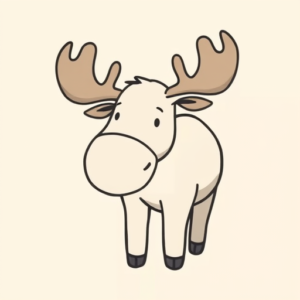 Cute Moose Tattoo