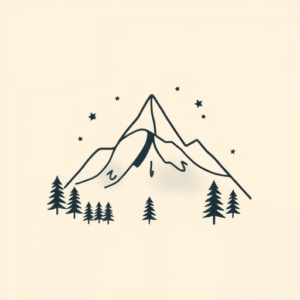 Cute Mountain Tattoo