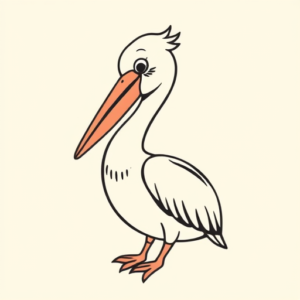 Cute Pelican Tattoo