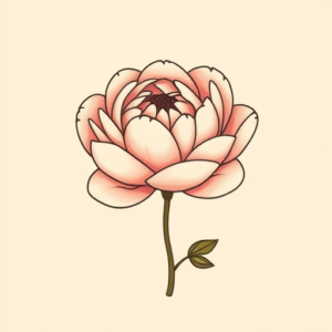 Cute Peony Tattoo