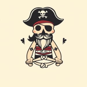 Cute Pirate Tattoo