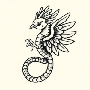 Cute Quetzalcoatl Tattoo