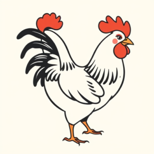 Cute Rooster Tattoo