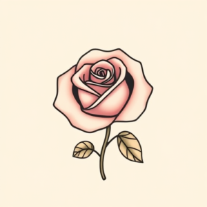 Cute Rose Tattoo