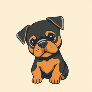 Cute Rottweiler Tattoo