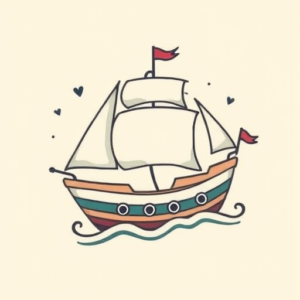 Cute Ship Tattoo