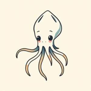 Cute Squid Tattoo