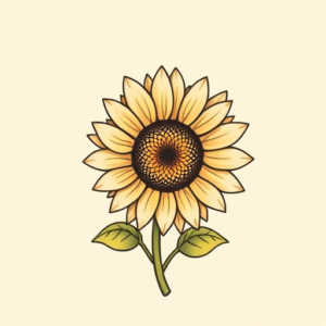 Cute Sunflower Tattoo
