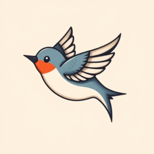 Cute Swallow Tattoo