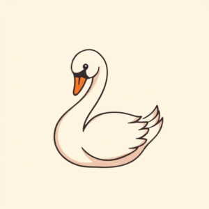 Cute Swan Tattoo