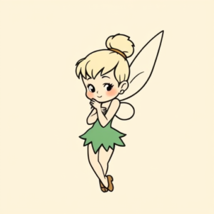 Cute Tinkerbell Tattoo
