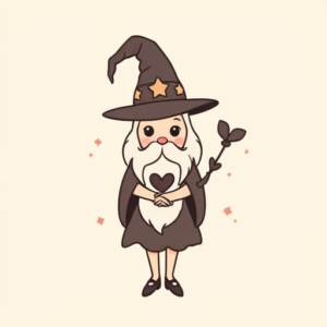 Cute Wizard Tattoo