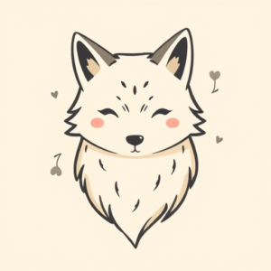 Cute Wolf Tattoo