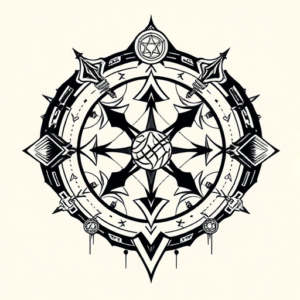 Cyber Sigilism Basketball Tattoo