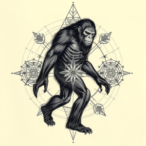 Cyber Sigilism Bigfoot Tattoo