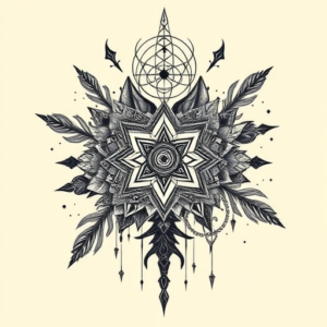 Cyber Sigilism Bouquet Tattoo