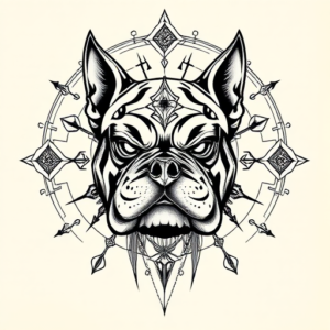 Cyber Sigilism Bulldog Tattoo