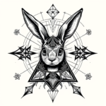 Cyber Sigilism Bunny Tattoo