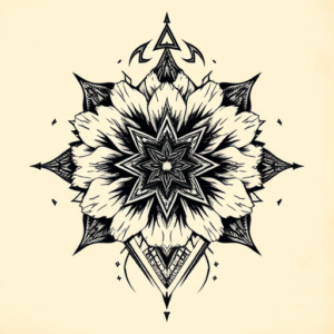 Cyber Sigilism Carnation Tattoo