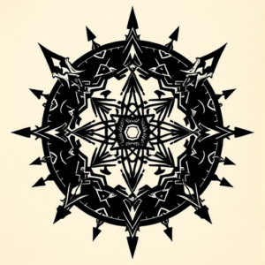 Cyber Sigilism Cartoon Tattoo