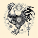 Cyber Sigilism Chicken Tattoo