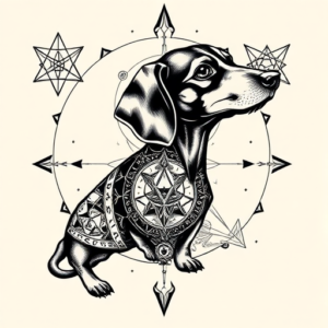 Cyber Sigilism Dachshund Tattoo