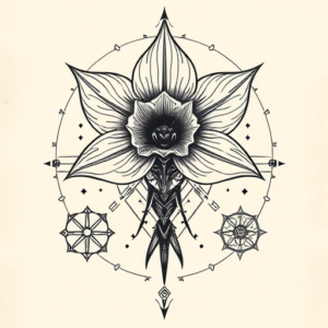 Cyber Sigilism Daffodil Tattoo