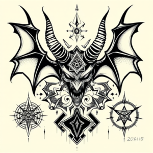 Cyber Sigilism Demon Tattoo