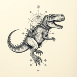 Cyber Sigilism Dinosaur Tattoo