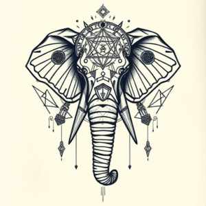 Cyber Sigilism Elephant Tattoo